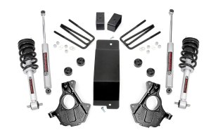 GMC Sierra 1500 Suspension Lift Kit - Front + Rear - Rough Country - 3.5 Inch Lift Kit | Cast Steel LCA | FR N3 - '14-'18